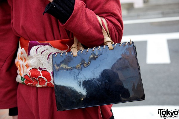 Patent leather bag from Koenji Bubble.