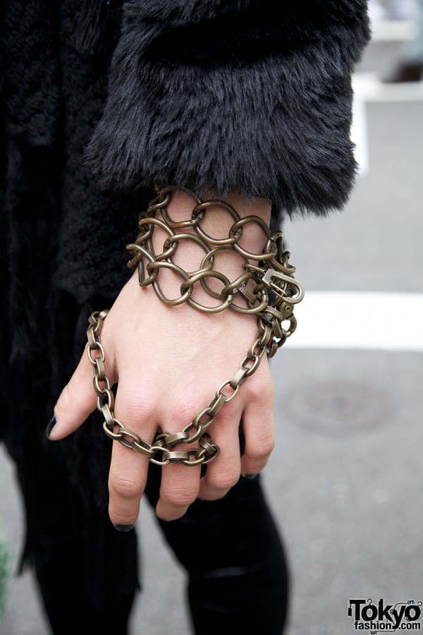 Chain bracelet & ring