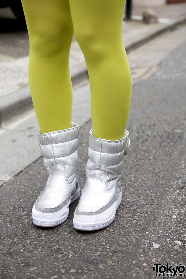 Silver lame Gap boots