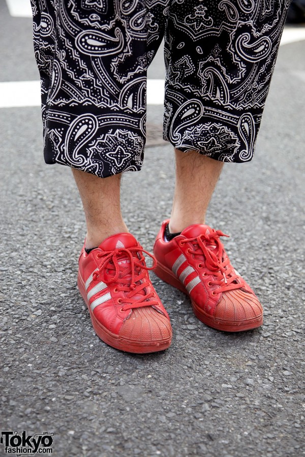 Red Adidas sneakers