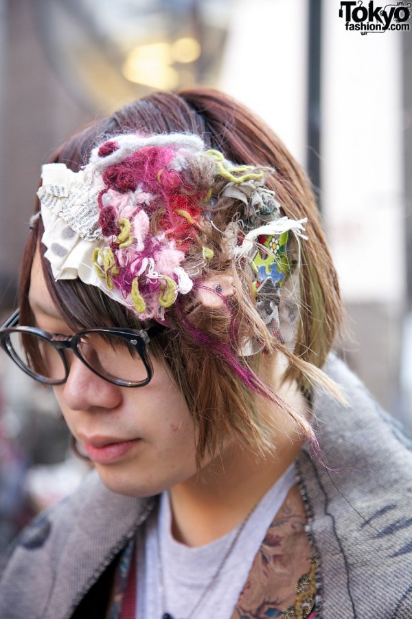 Yarn & fabric hair decoration