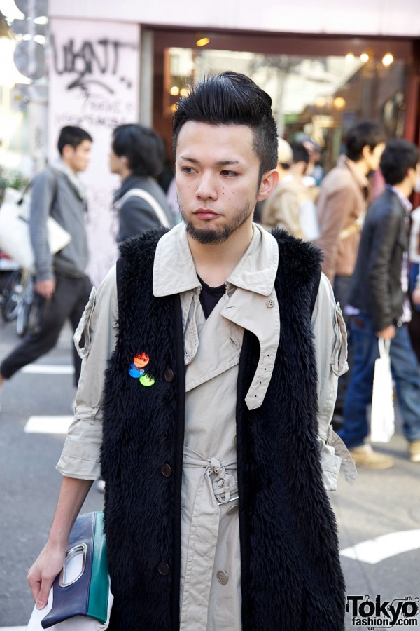 Trench coat with vest