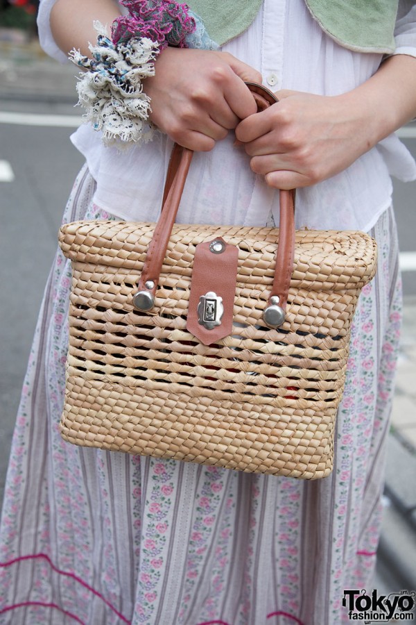 Harajuku vintage straw purse