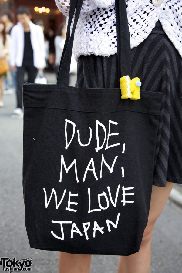 "Dude, Man, We Love Japan" Ksubi bag