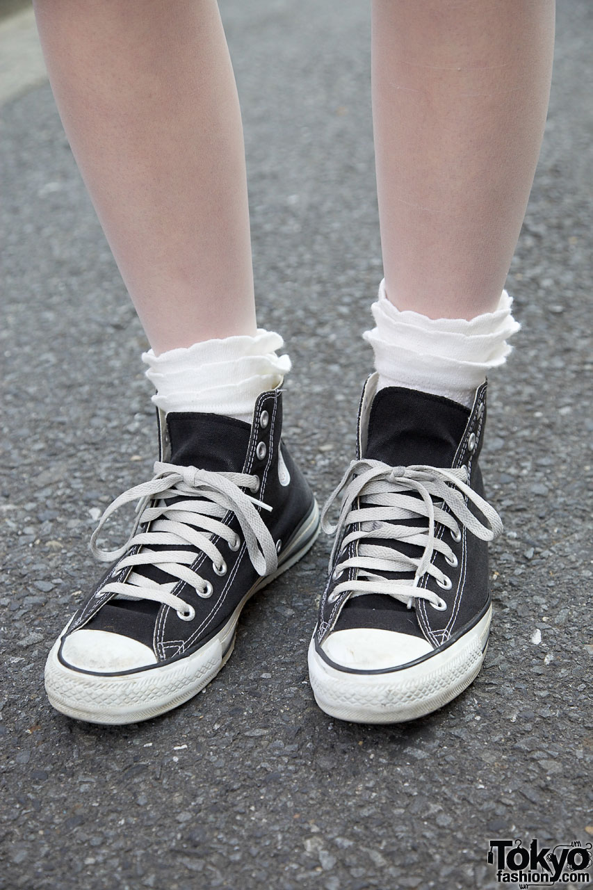 high top converse with socks
