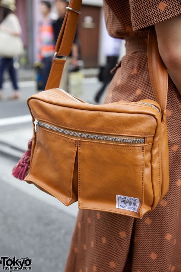 Porter purse with zippered pockets