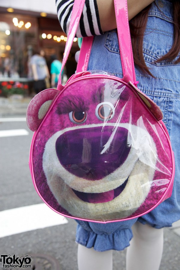 Vinyl bear purse in Harajuku