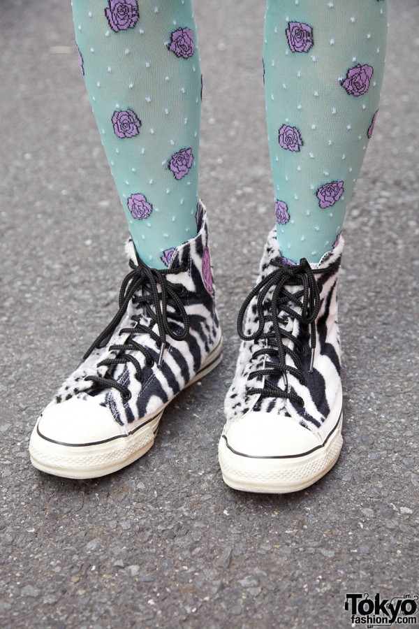 RNA furry zebra stripe sneakers