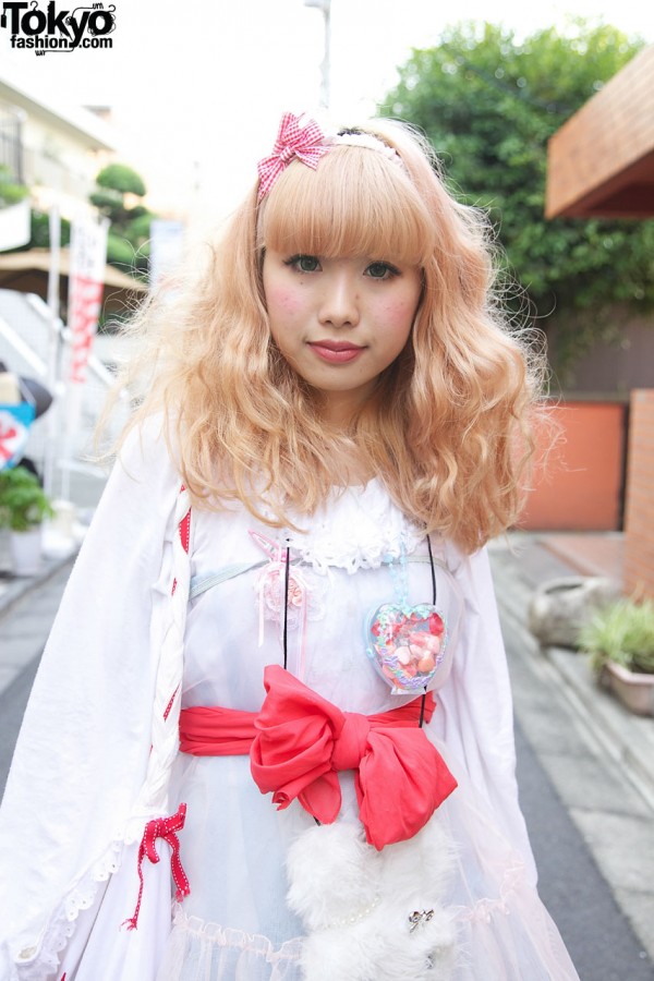 Kinji chiffon dress with scarf sash