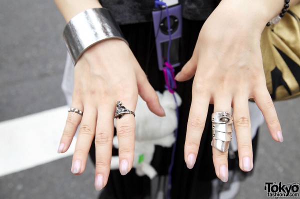 Silver cuff & Vivienne Westwood rings