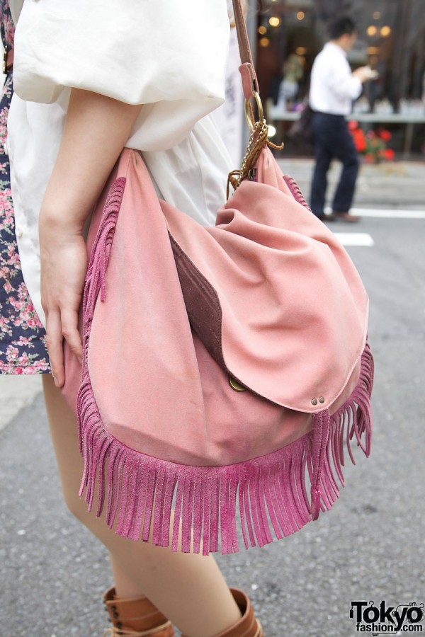 L.D.S. (Love Drug Store) fringed suede purse