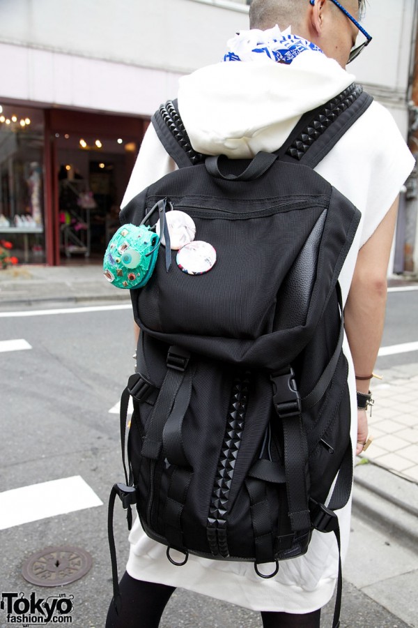 Memento black studded backpack