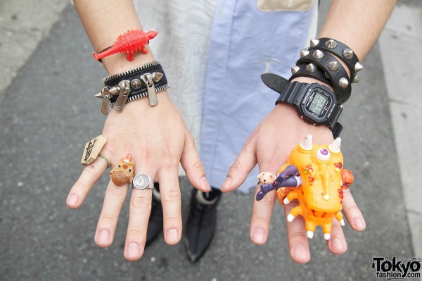 Studded wristbands & fantasy rings