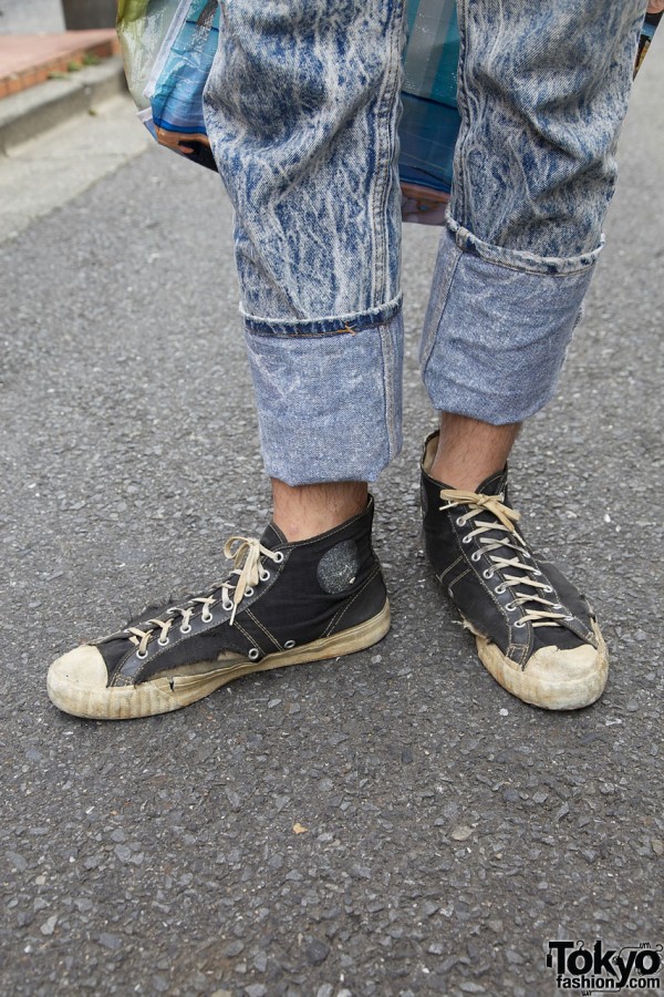 Black high top sneakers