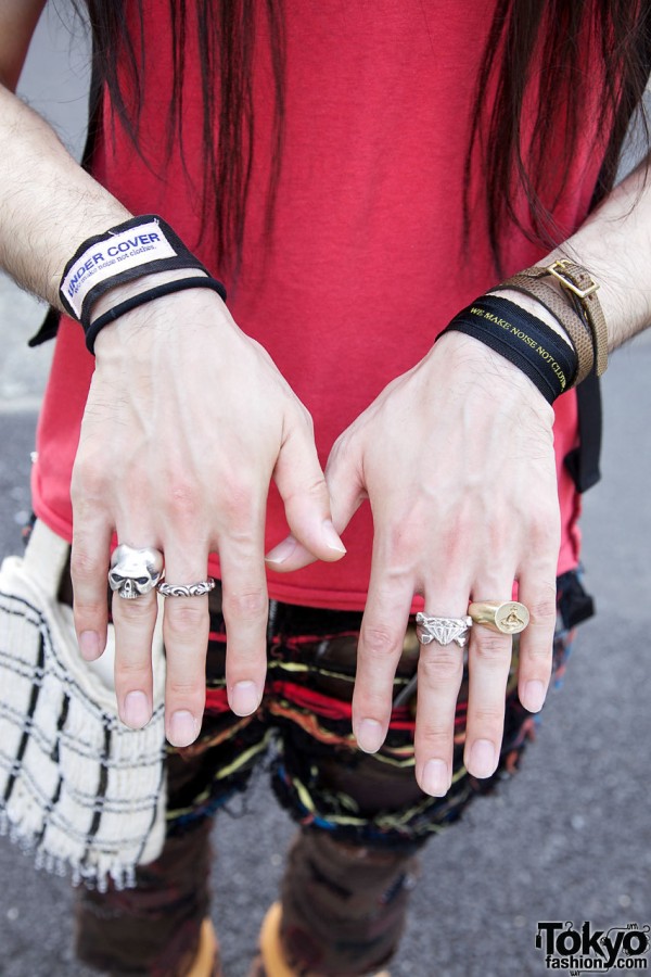 Undercover wristbands & Vivienne Westwood rings