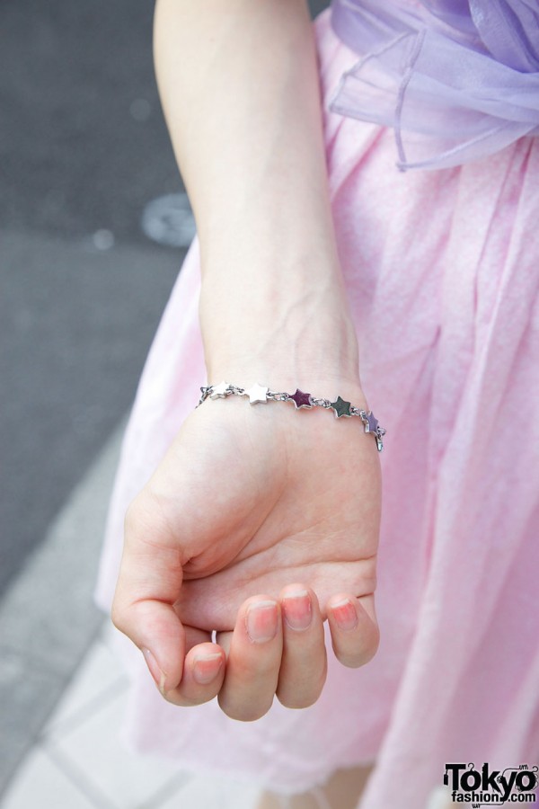 Silver star bracelet