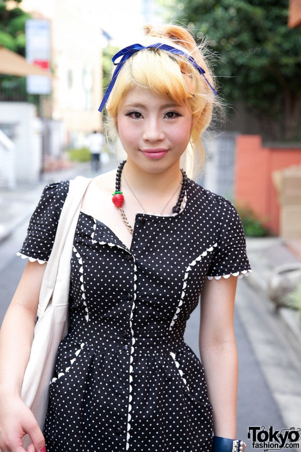 Milk dress & strawberry necklace