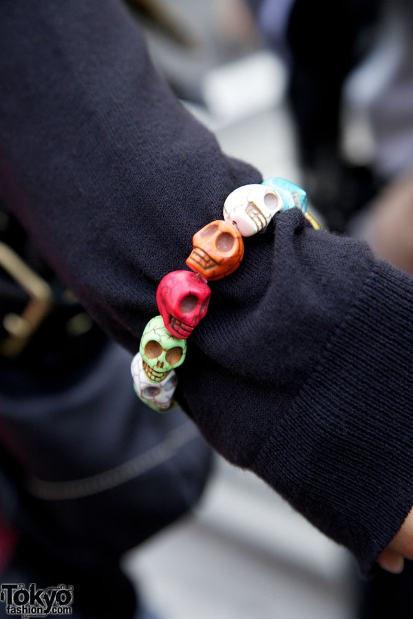 Skull bracelet in Harajuku