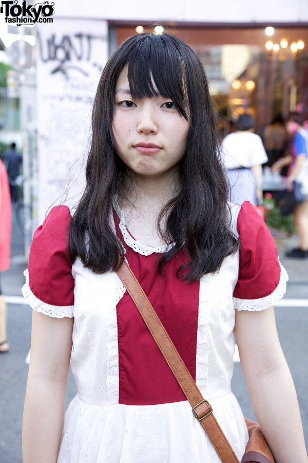 Sunflower dress w/ eyelet pinafore