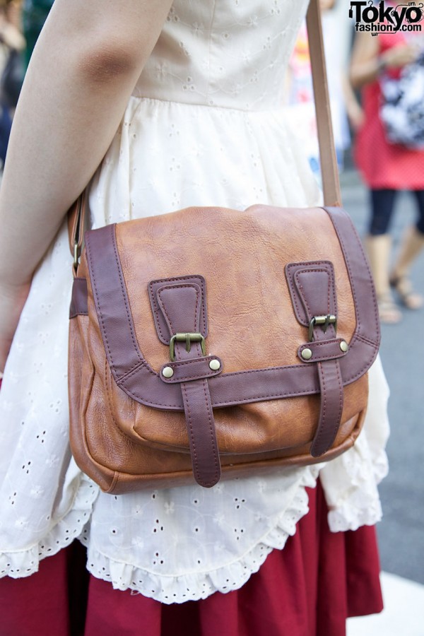 Leather cross-body bag