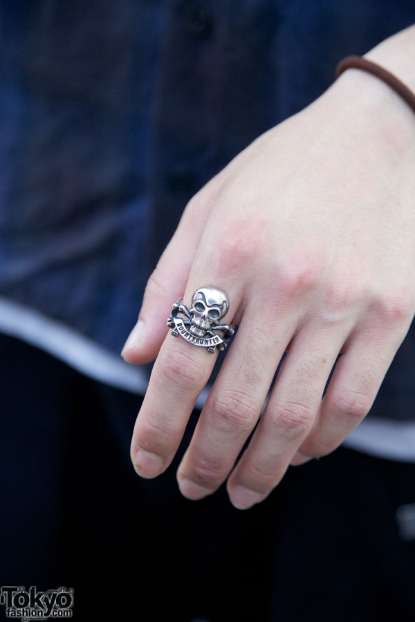 Bounty Hunter silver skull ring