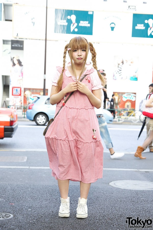 Girl w/ Braids & Nile Perch Dress in Harajuku
