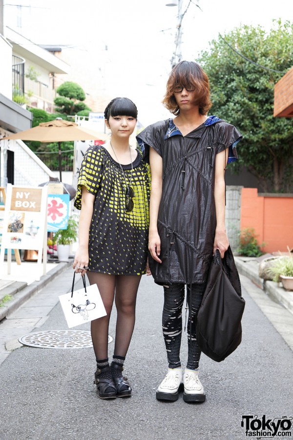 Geometric Print Dress vs. Drawstring Top & Leggings in Harajuku