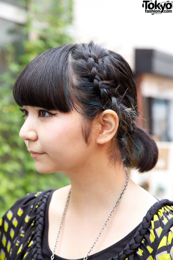 Japanese girl w/ braided hair