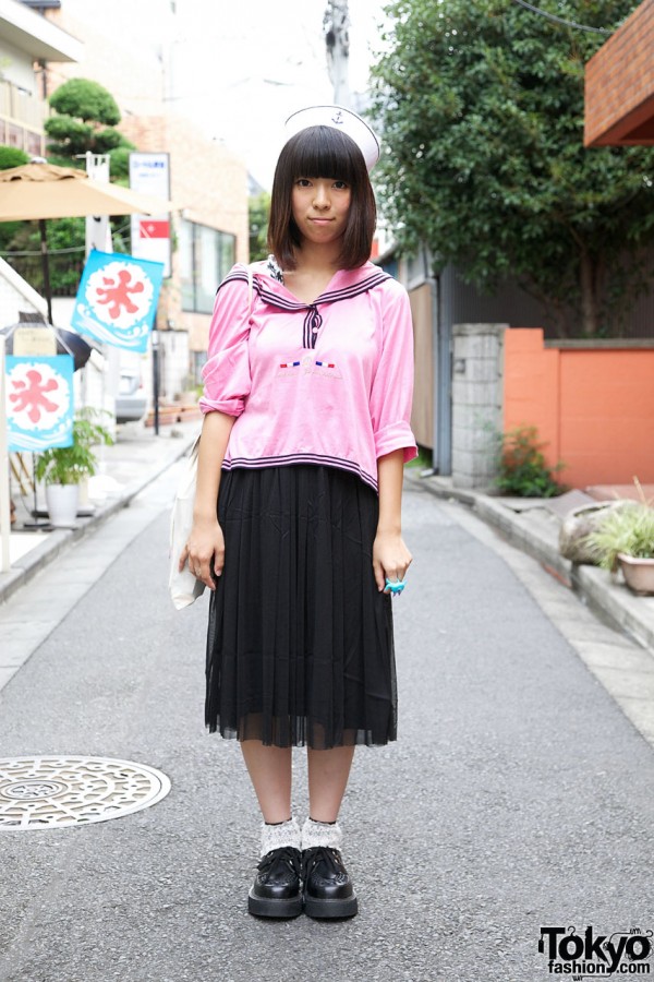 Pink Sailor Girl in G2? Cap & Body Line Shoes