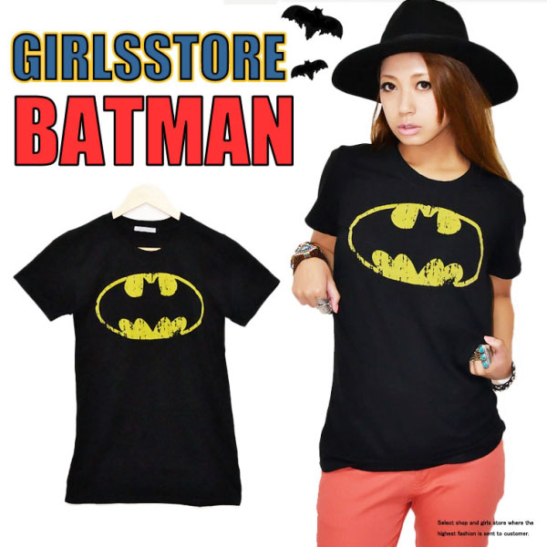 Girl with batman store shirt