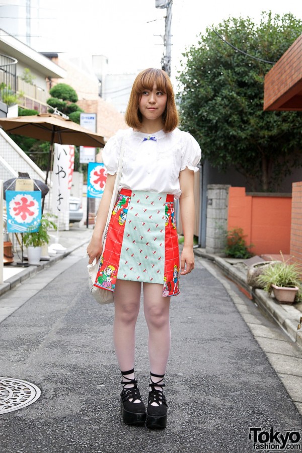 Cute Japanese Girl’s Futatsukukuri skirt & Yuki Tote