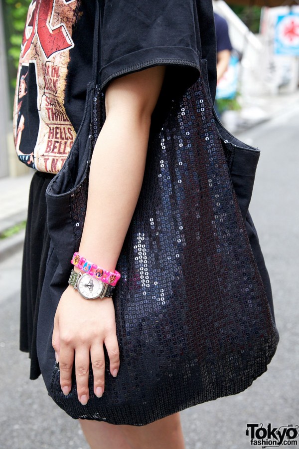 Vivienned Westwood watch & Malaika sequined bag