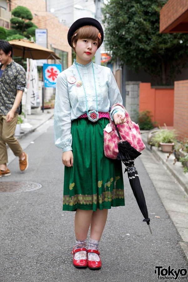 Harajuku Dolly Girl’s Felt Hat & Dirndl Skirt