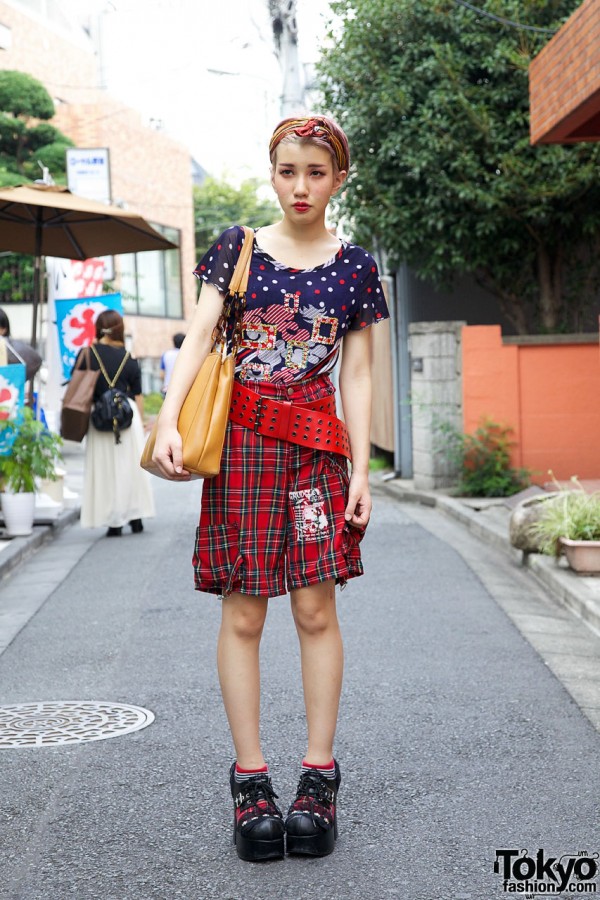 Ayaka’s Embellished UTA Top & Plaid Dog Shorts
