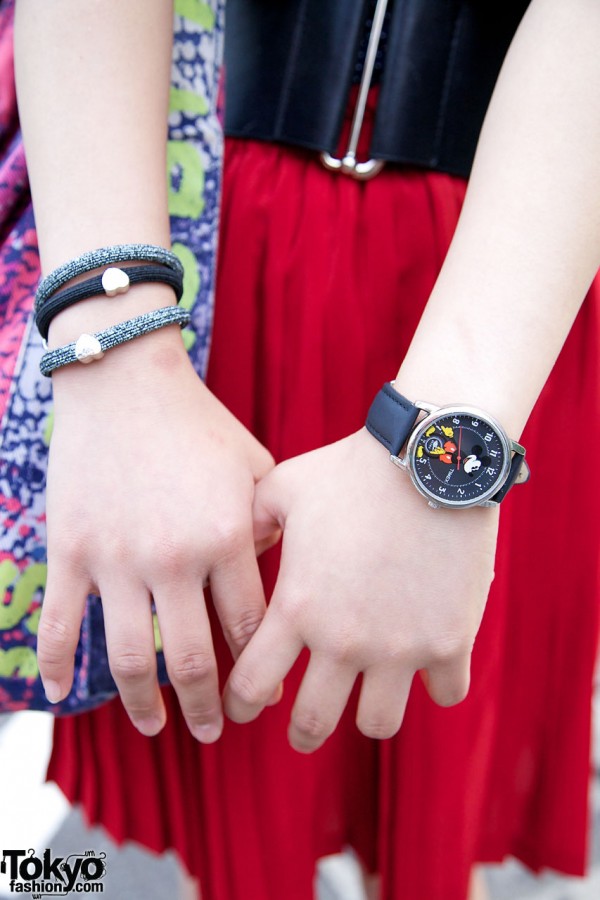 Timex Snow White watch & heart bracelets