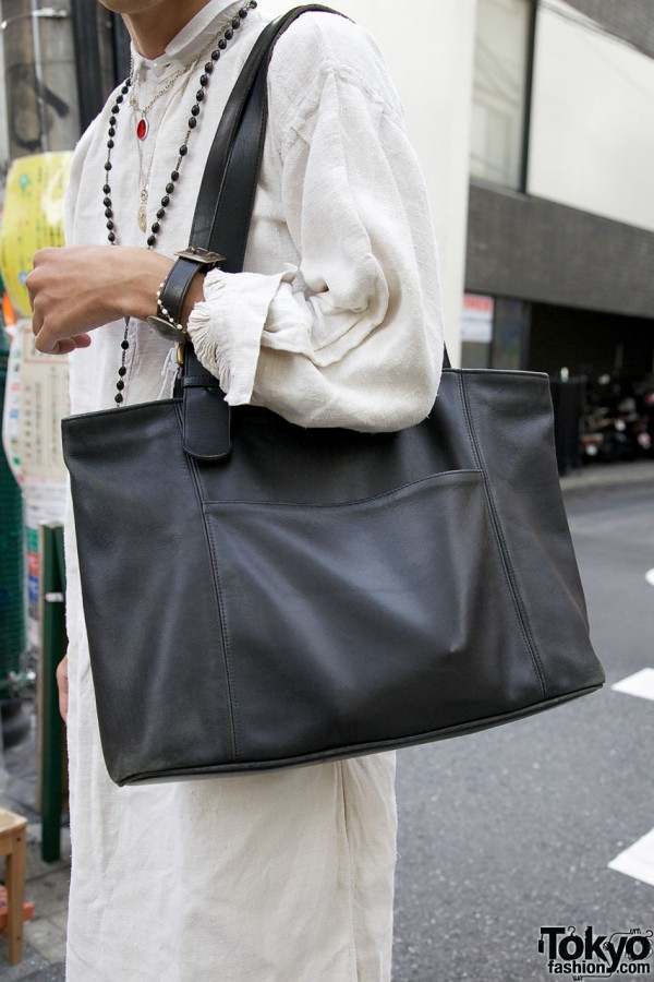 Black leather Coach bag