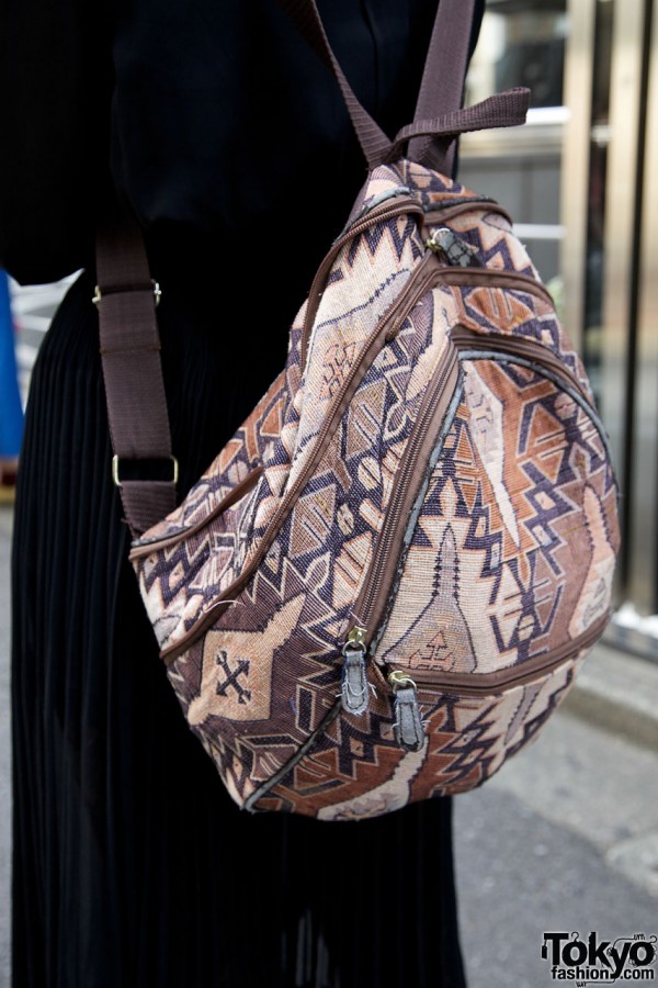 Resale ethnic print backpack