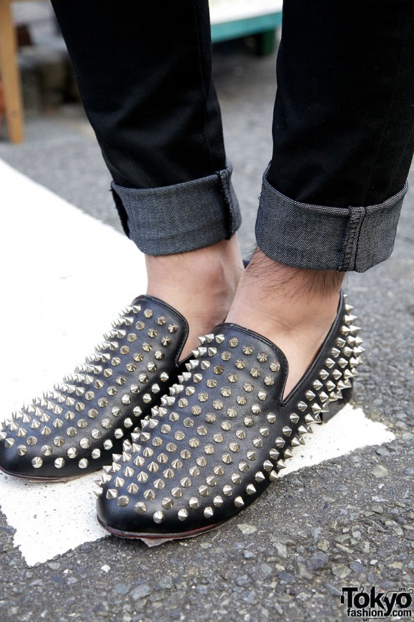 Spiked Christian Louboutin shoes in Harajuku
