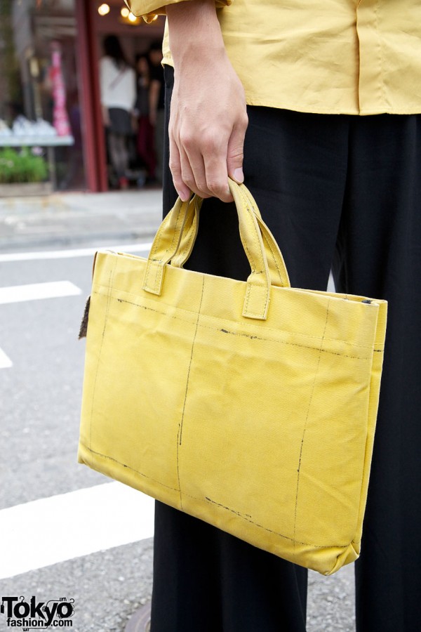 Yellow Christopher Nemeth tote bag in Harajuku