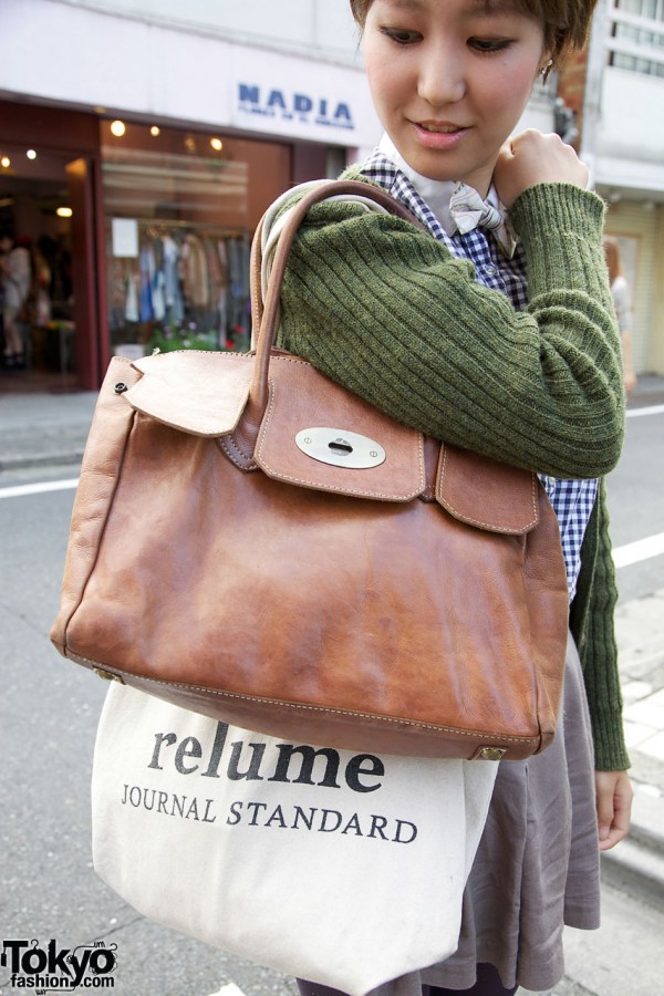 Leather La Foret purse in Harajuku