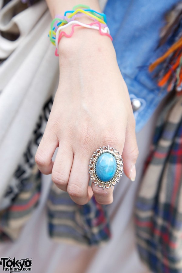 Resale silver & turquoise ring in Harajuku