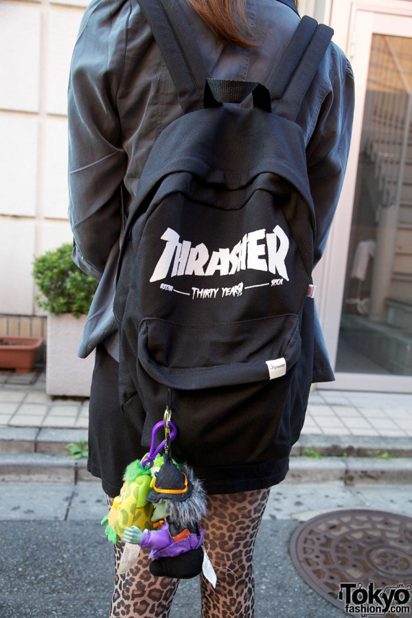 Thrasher backpack in Harajuku