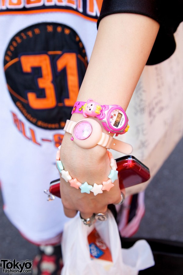 Plastic watches & bracelet in Harajuku
