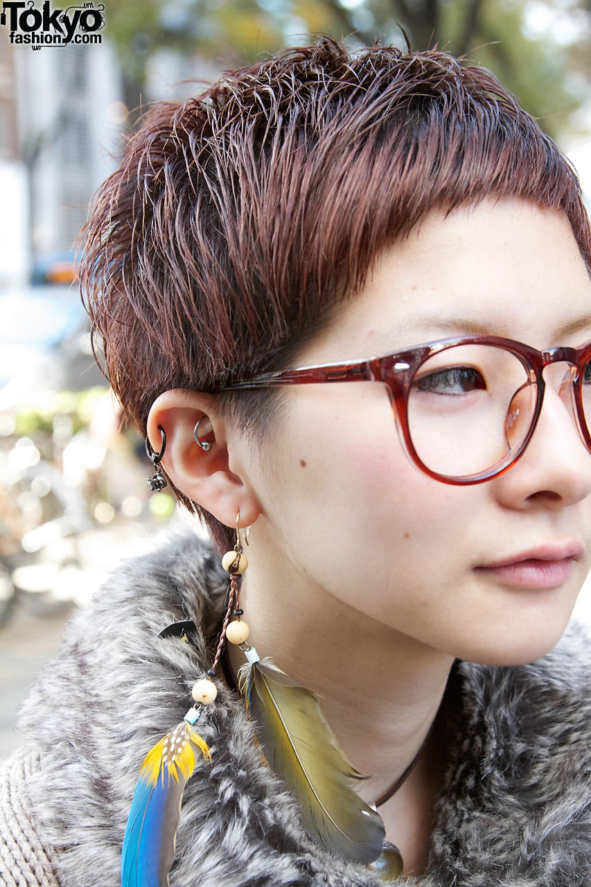 Short Haired Japanese Girl Named Bob W Cute Glasses