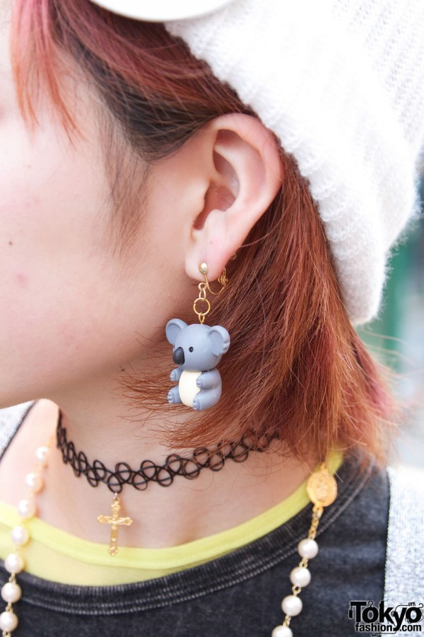 Kawaii Koala Earring in Harajuku