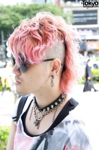 Leather Spike Choker in Harajuku