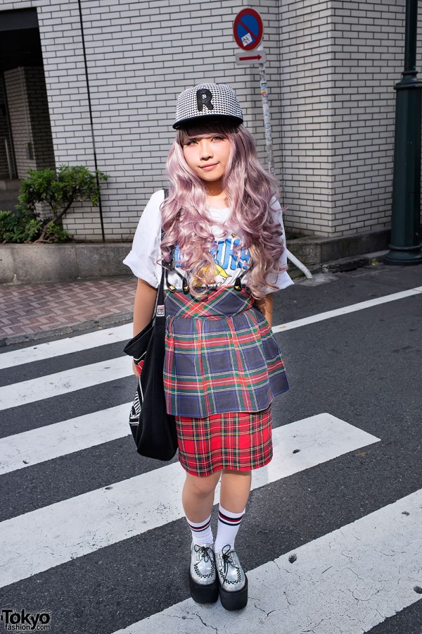 Plaid Retro Skirts in Shibuya