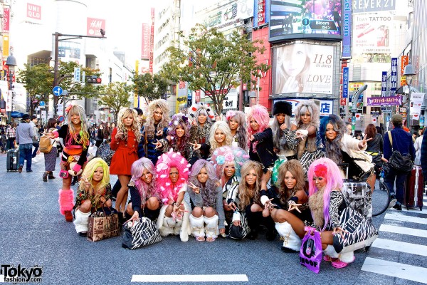 Japanese Kuro Gyaru in Shibuya