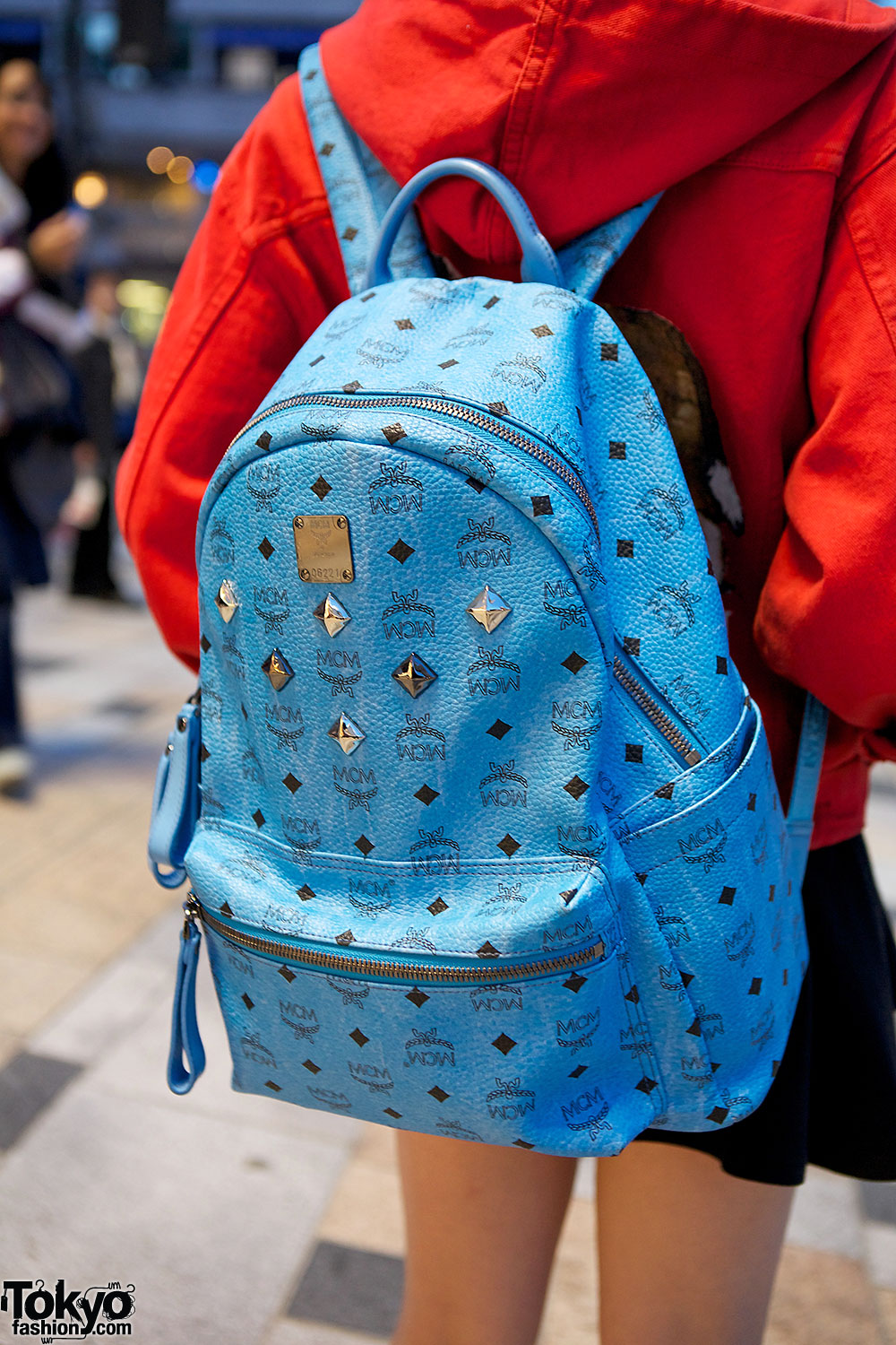 MCM Blue Backpack in Harajuku – Tokyo Fashion News