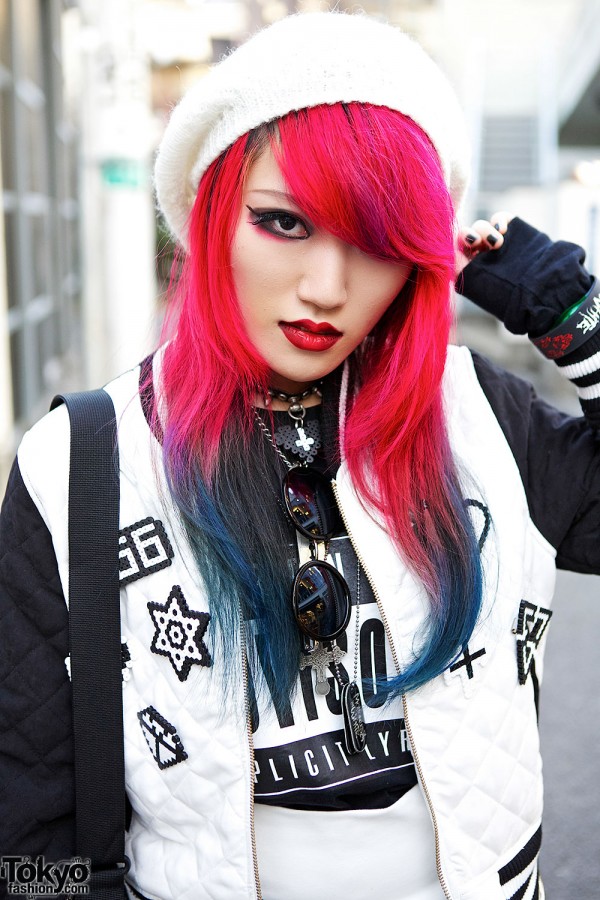 Pink Blue Dip Dye Hair Tokyo Fashion News